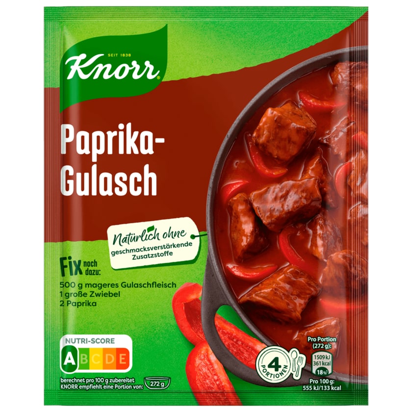 Knorr Fix Paprika-Gulasch für 4 Portionen